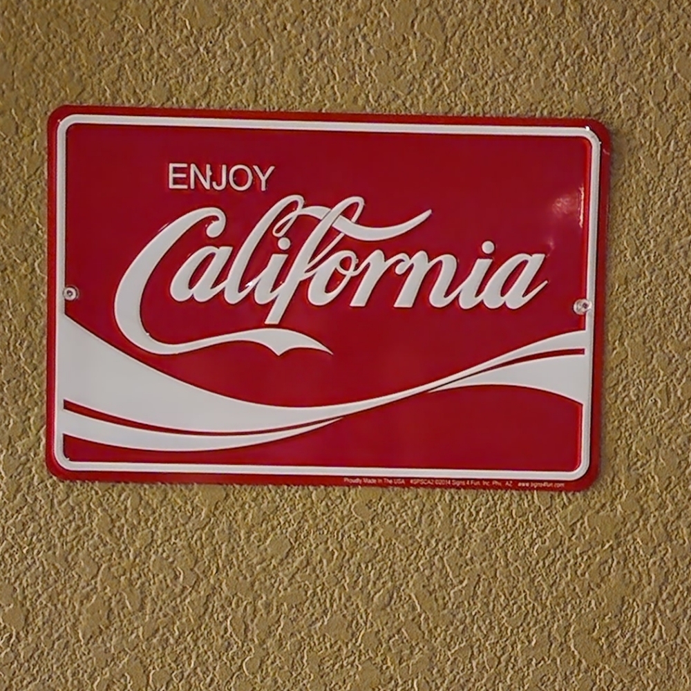 California  metal  sign